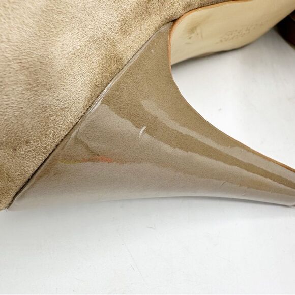 Franco Sarto Nalia Caramel Suede T Strap May-Jane w/Patent Heel and Platform 9 - Picture 12 of 13